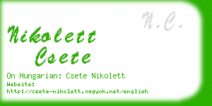 nikolett csete business card